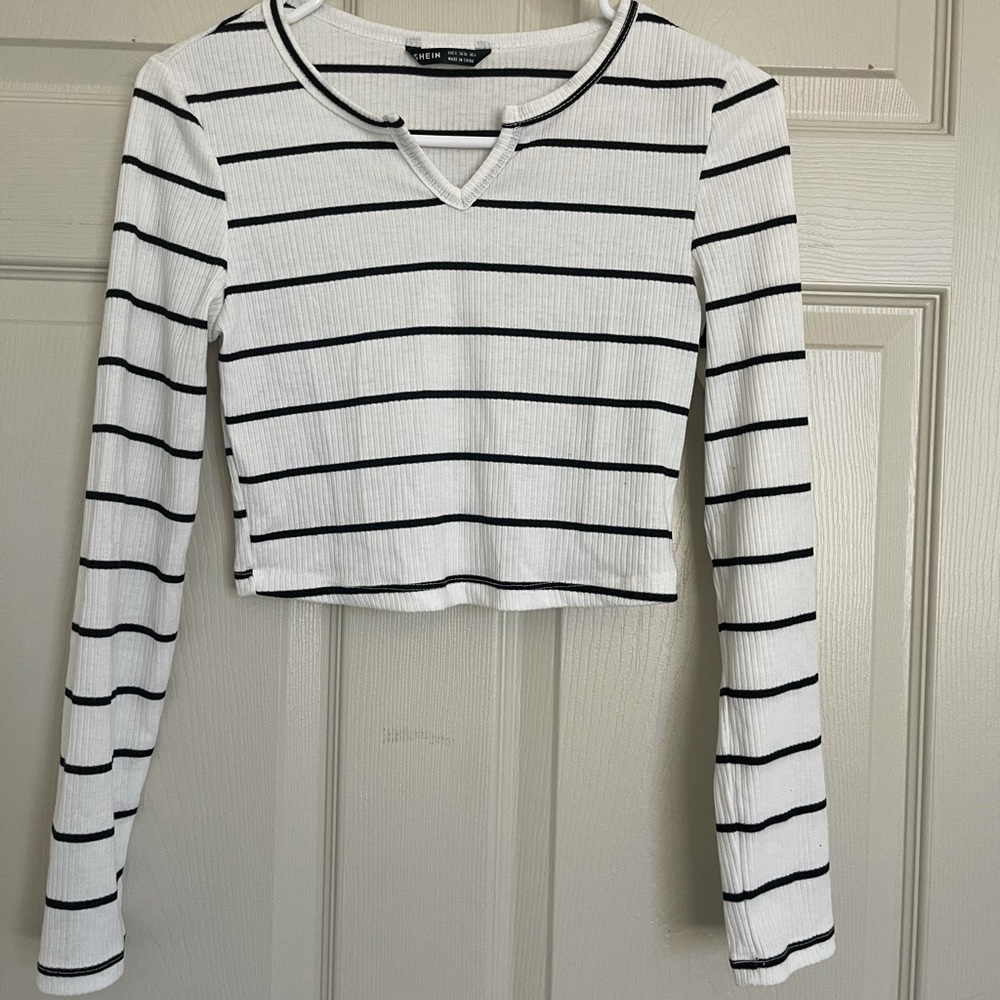 SHEIN | Stripped Long-sleeve Shirt